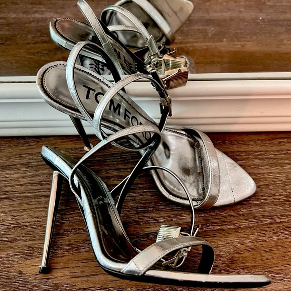 Tom Ford Shoes - Tom ford silver lock heel
